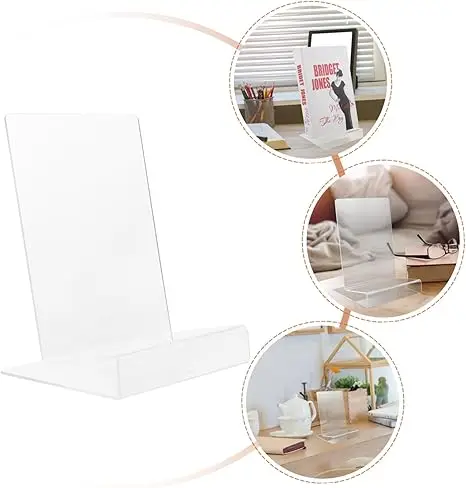 Acrylic Book Display Stand Clear Bookshelf Book Holder CD Stand Bookstore Tabletop Book Rack Album Holder Display Stand