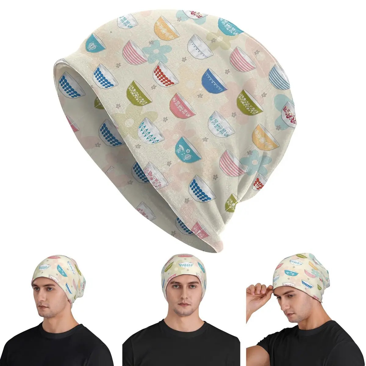 

Винтажная коллекция Pyrex Bowls, шапки Skullies, теплая осенне-зимняя уличная шапка, вязаные шапки для мужчин, женщин и взрослых