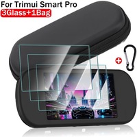 EVA Hard Carrying Case For Trimui Smart Pro Game Console Tempered Glass Screen Protector Film EVA Protective Case Shockproof
