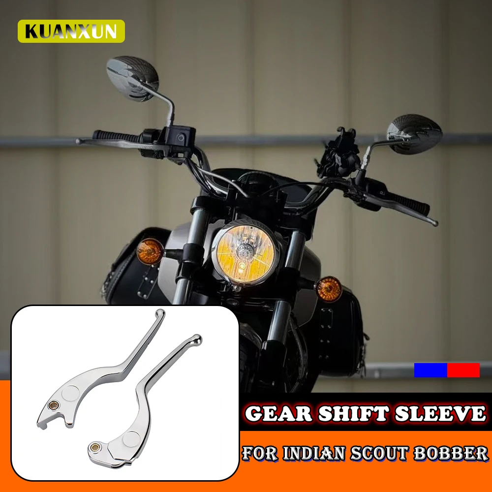 1 Pair Chrome Clutch Brake Levers For Indian Scout Bobber/Scout Rogue/Scout Sixty/Scout Icon/Scout 100th Anniversary Handlebar