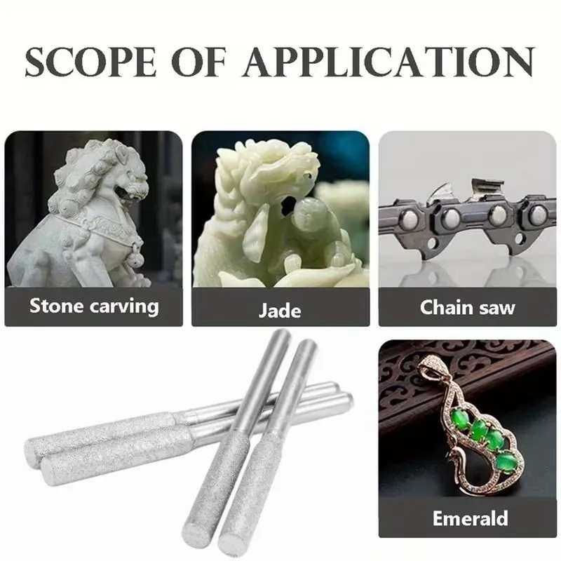 24pcs 5.5mm Silver Burr, Strong Cutting for Glass Chamfering & Stone Processing