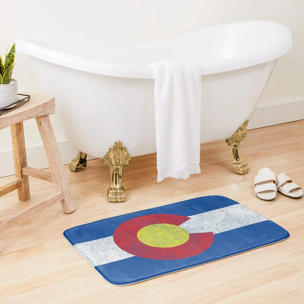 vintage colorado flag Bath Mat Bathroom Rugs And Set Bathroom Deco Hallway Carpet Non Slip Carpet Mat