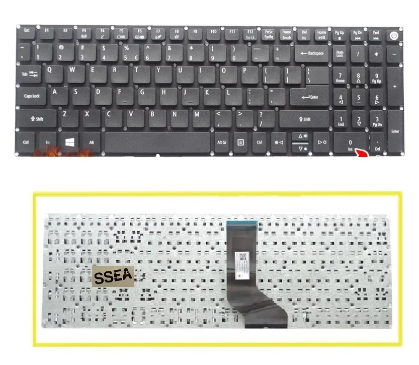 New US Keyboard For Acer E5-522 E5-522G E5-532 E5-532T E5-532G E5-752G E5-752 E5-773 E5-574 E5-772G E5-774 Without Frame