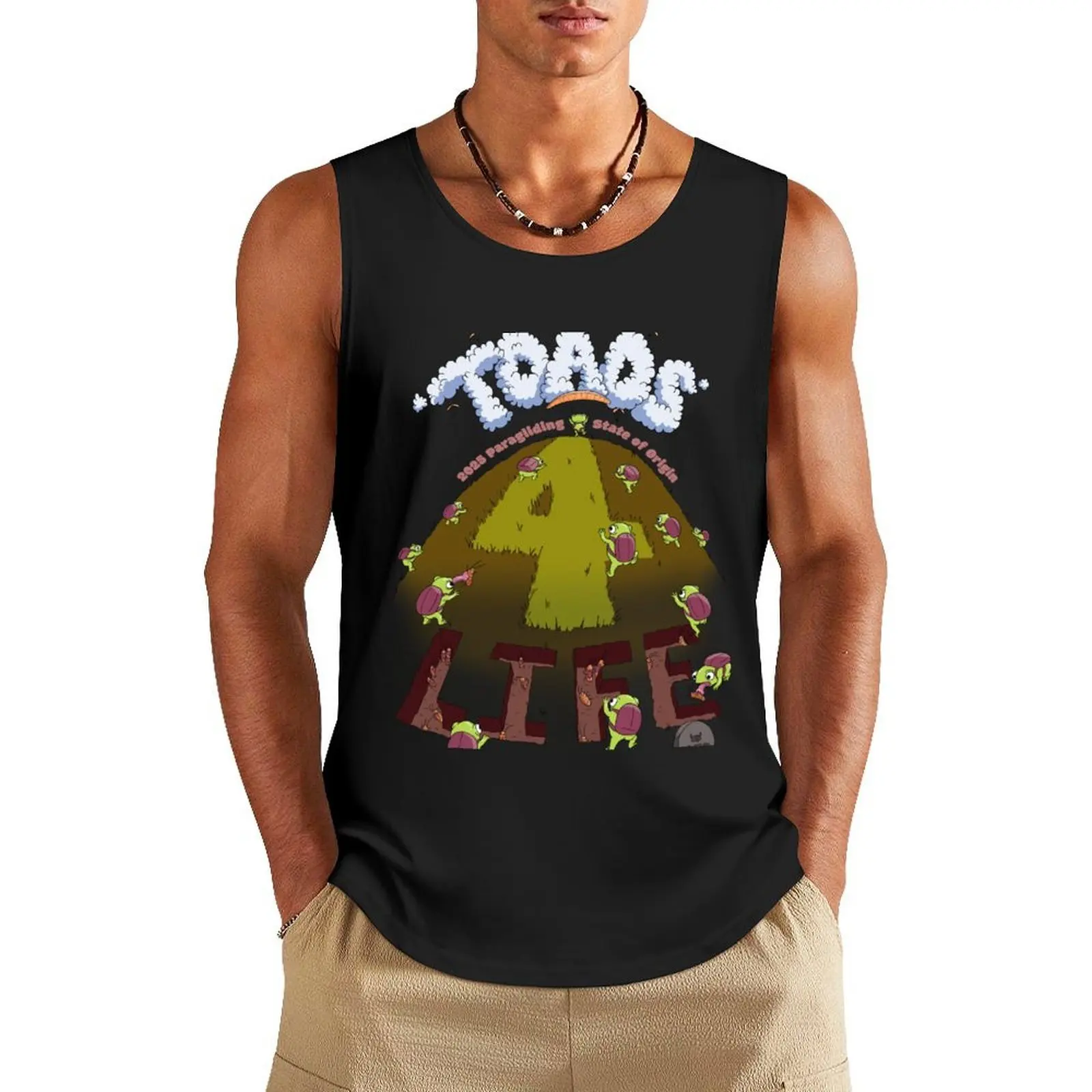 

2025 Queensland Cane Toads - Paragliding State of Origin Tank Top sleeveless gym shirts male t-shirt for men gym clothes man