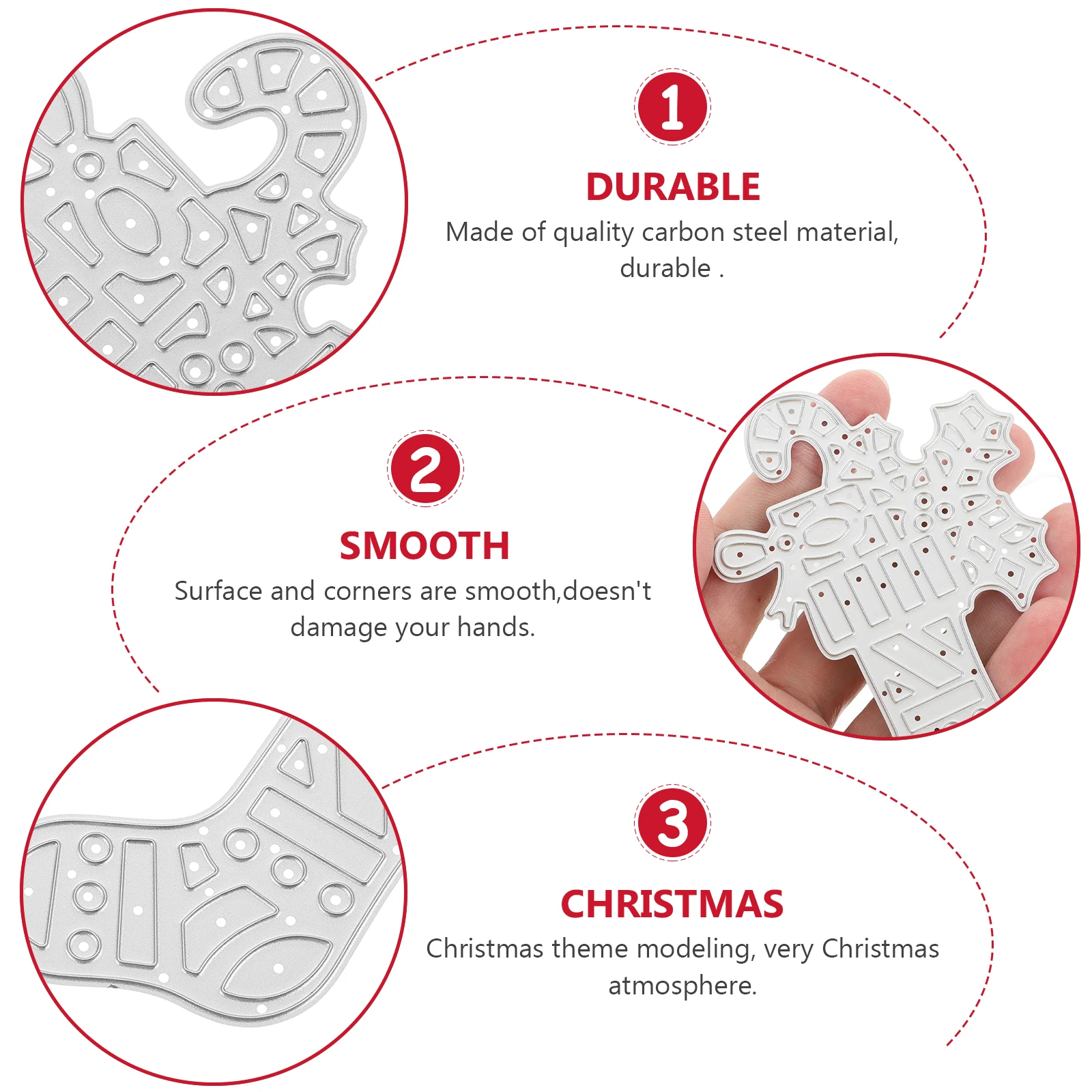 

2 PCS Christmas Stocking Template Holiday Stockings Decorations Decorative Embossing Stencil Toddler