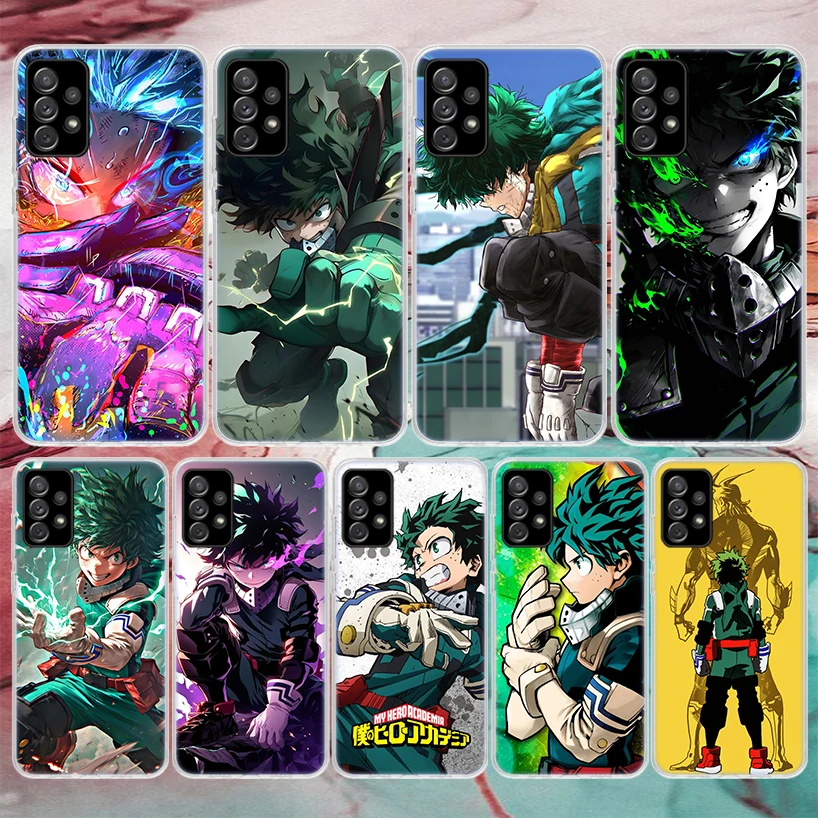 Midoriya Izuku Deku MHA My Hero Soft Phone Case For Samsung Galaxy A51 A50 A71 A70 A10 A20E A30 A40 A41 A31 A21S A11 A6 A7 A8 A9