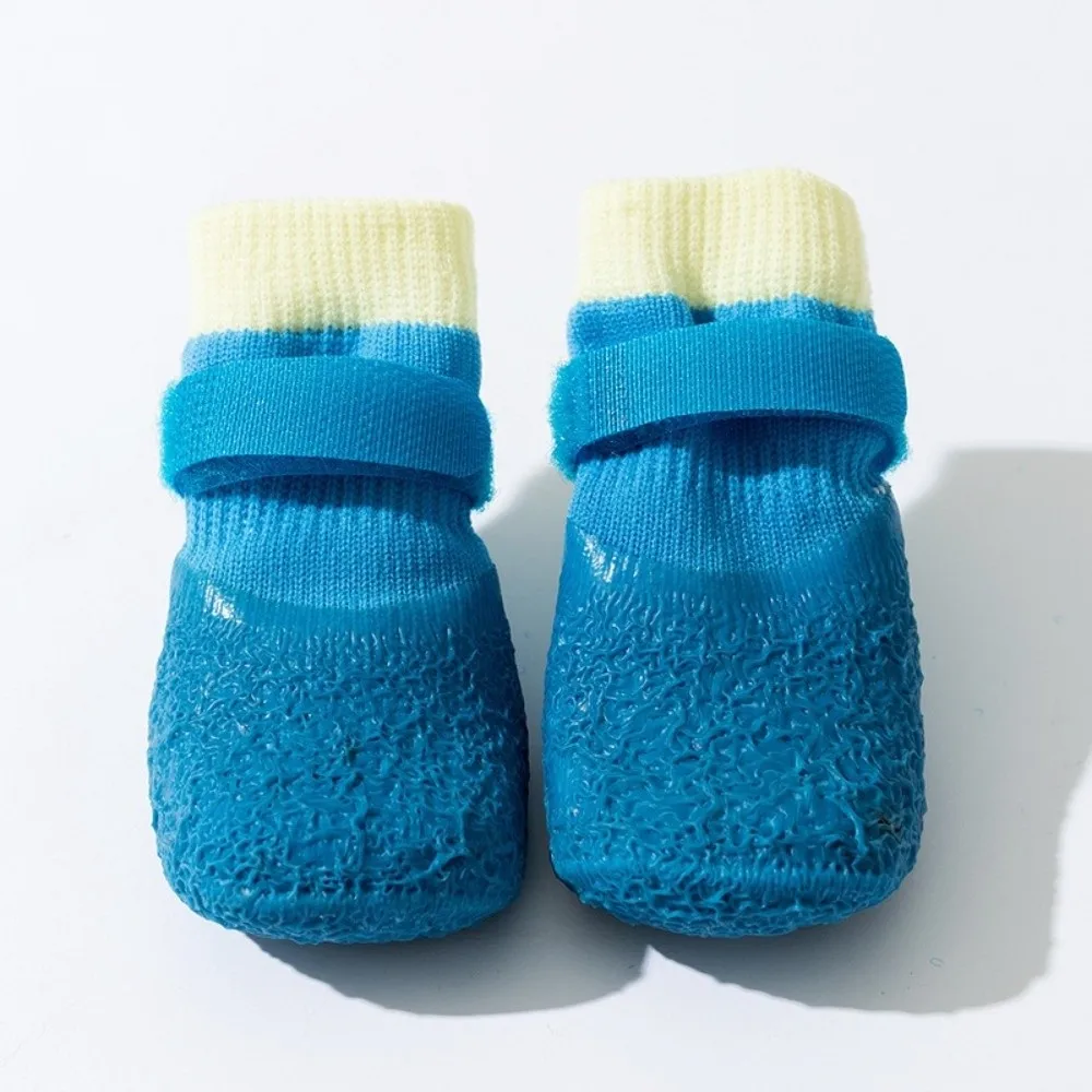 4 Stück/Set Niedliche Rutschfeste Hundeschuhe Wasserdichte Schmutzabweisende Haustierstiefel Atmungsaktive Verstellbare Welpen-Netzschuhe Haustierzubehör – Detail 6