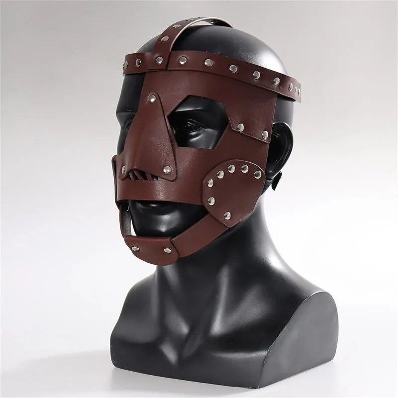 Accessori Cosplay WWE Mick Foley Pelle Misura regolabile Maschera Cuffia Copricapo di Halloween Palla per trucco Costume Prop