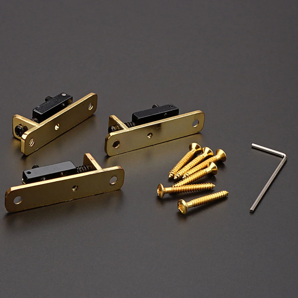 

3pcs Guitar Bridge Kit Metal Electric Guitar Saddle Replacement String Protection Tune Stability Sustain Enhancement Accessories