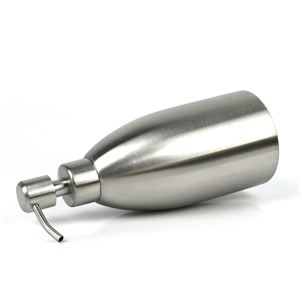 

Дозатор для мыла из нержавеющей стали, 500 мл, шампунь для ванной комнаты, диффузор для мытья рук