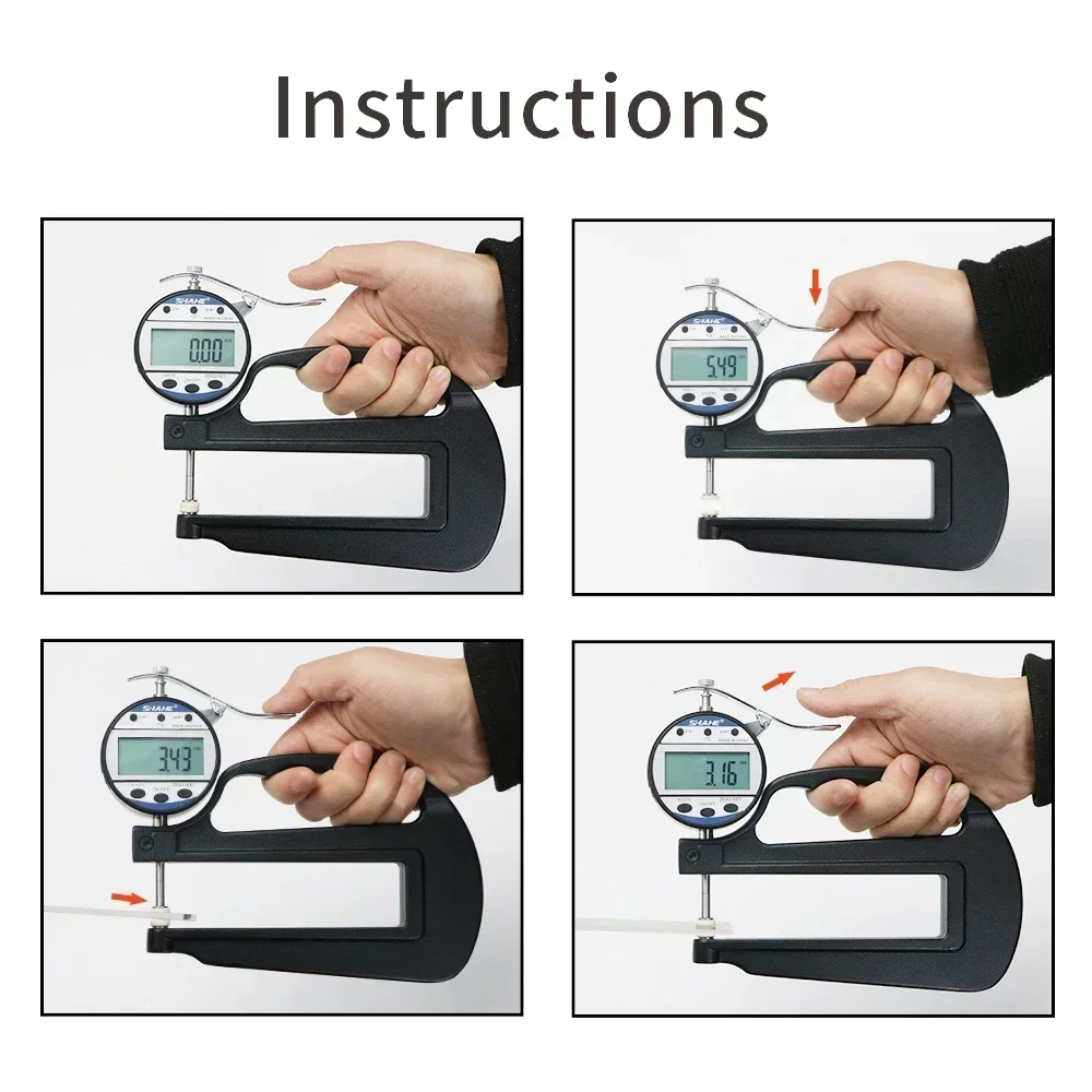 0.01mm 0-10/25 mm High Quality Digital Display Electronic Leather Thickness Gauge Thickness Meter Leather Thickness Gauge