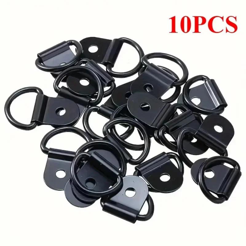 10/20pcs Shape Tie Down Anchor Rings Iron Stainless Steel Cargo Tie Down Ring for Car Truck Trailers RV Boats