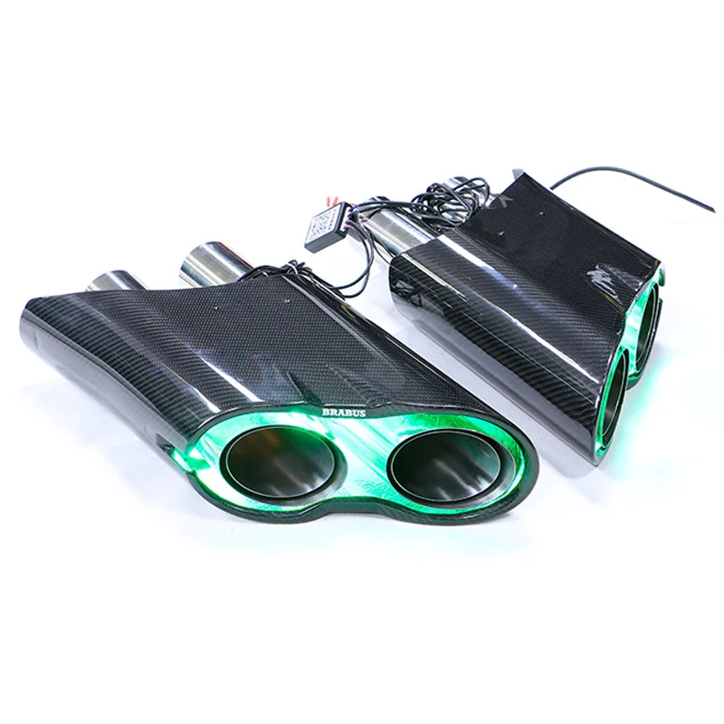 

Для Mercedes G-Class G500 G65 G63 W463 W464 G900: Модифицированная улучшенная выхлопная труба Rocket из углеродного волокна, черная