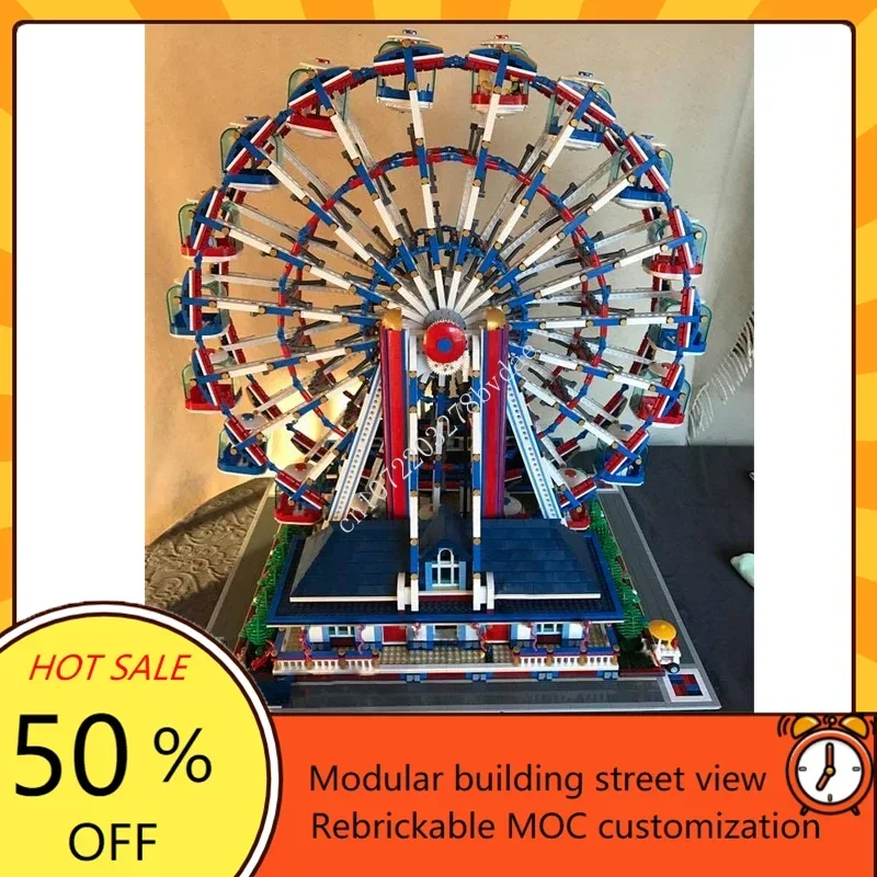 8700 + ชิ้น Ferris ล้อ Modular MOC Creative street view รุ่นที่กําหนดเองปริศนาสถาปัตยกรรม DIY การศึกษาประกอบของเล่นของขวัญ