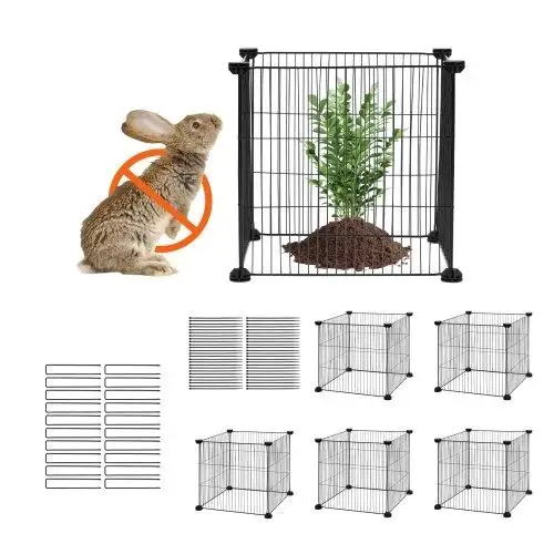 5-Pack Animal-Proof Metal Plant Cages 15.35” x 15.35” - Your Garden Safely!