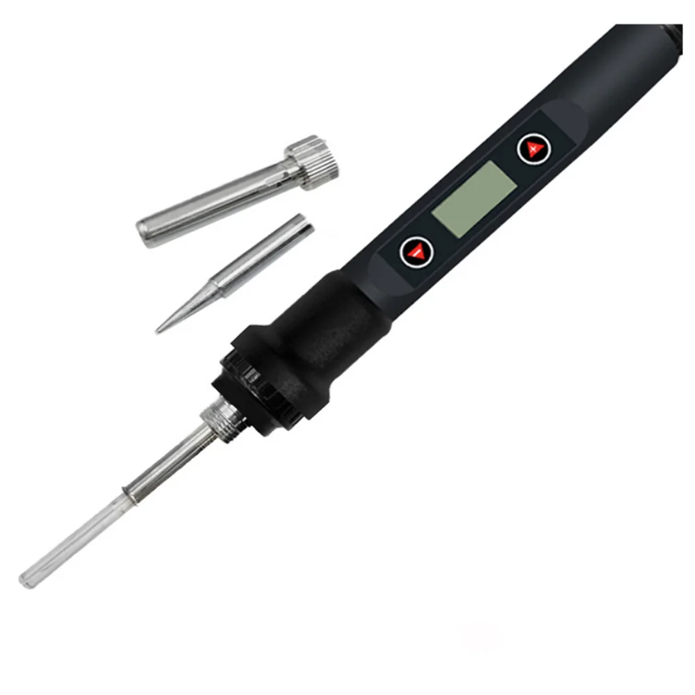 LCD Digital Adjustable Temperature 80W Soldering Iron Electric Welding Tools Solder Wire Tweezers Hand