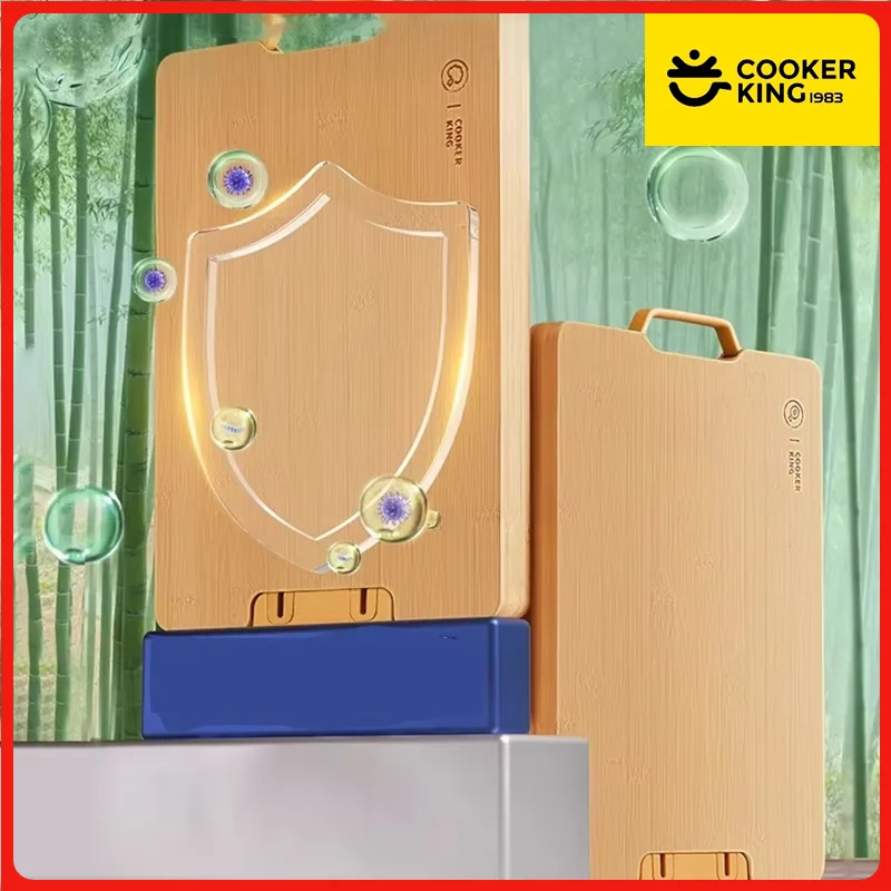 

COOKER KING Bamboo Chopping Board Mould Proof Food Cutting Table for Meat Double-sided Thickened Fruit Vegetables Chopping Panel