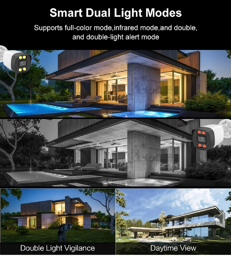 XM 4K 8MP Color Night Vision POE IP Camera Audio Outdoor H.265 Onvif Bullet CCTV Home 5MP /4MP/3MP Security Camera