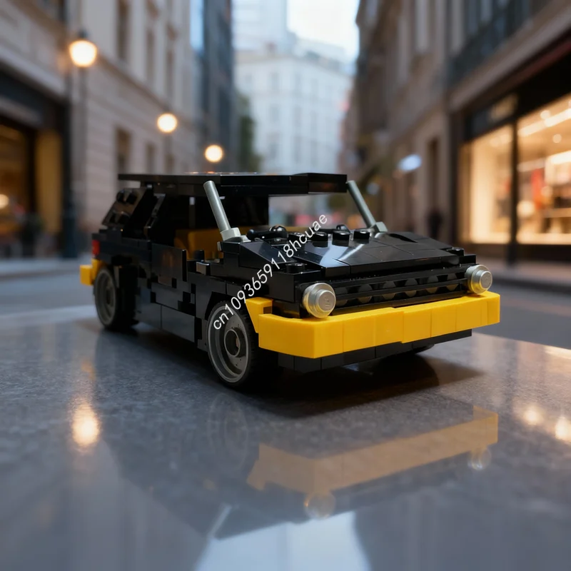 

338 деталей MOC City Champions: Конструктор «VW Golf», развивающая игрушка, идея для творчества, рождественский подарок, DIY, обучающий конструктор