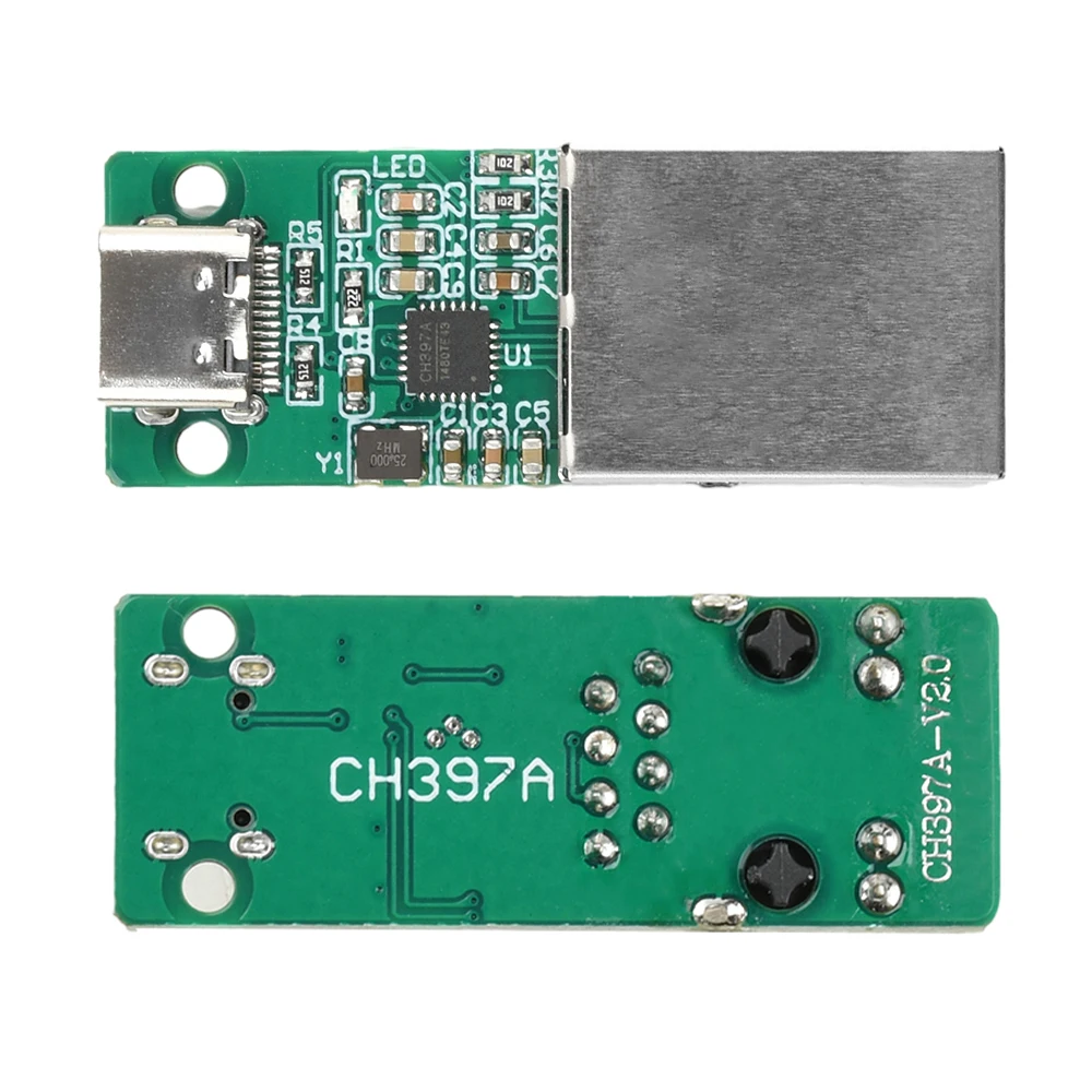 USB-zu-RJ45-Ethernet-Schnittstellenmodul CH397A Modul Typ-C/USB/Pin-Schnittstelle mit eingebautem RISC-V-Prozessor für USB2.1 IEEE802.3 – Detail 8
