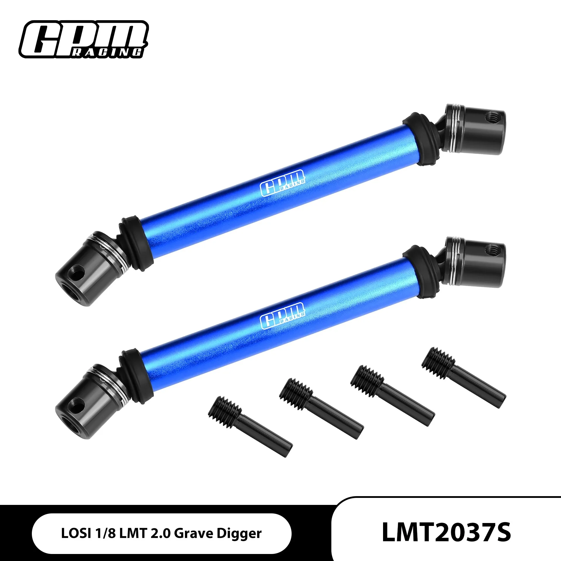 LOSI 1/8 LMT 2.0 قبر حفار سبائك الألومنيوم اسطوانة + سبائك الكربون المتوسطة الصلب الأمامي والخلفي العالمي مركز محرك رمح