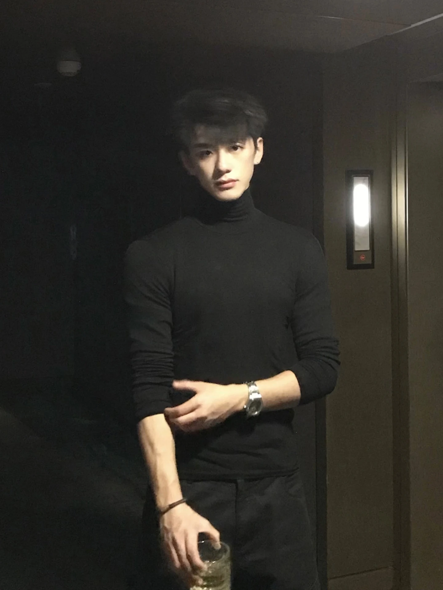 

Warm Fce Lined Thiened High Collar Knitted Sweater for Men Sli Slim Fit Inner Wear Base Layer for Autumn Winter