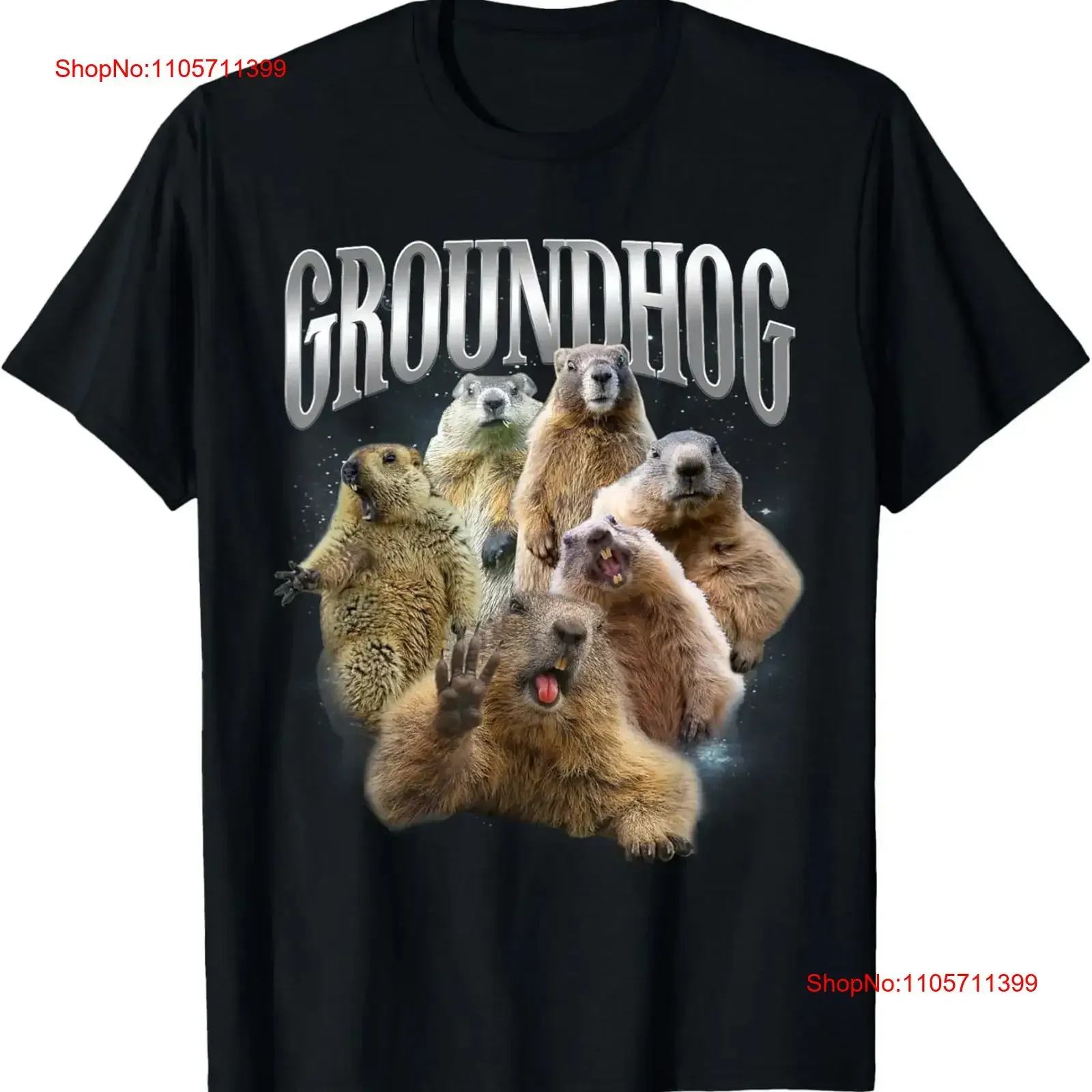 Groundhog T Shirt Funny Woodchuck Day long or short sleeves vintage Washed designer clothes fashion Casual Stretched homme