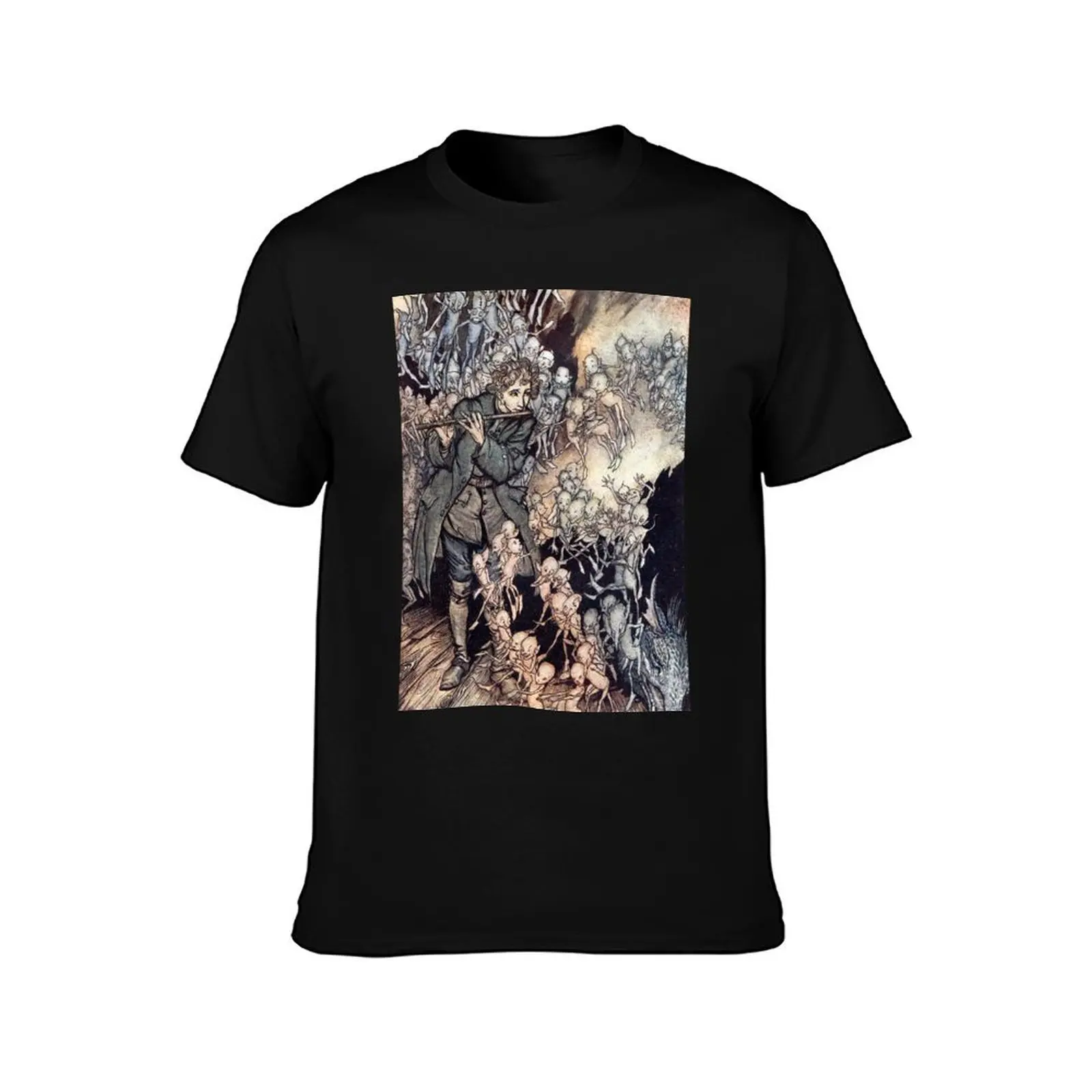 The Gnome - Grimm Brothers - Arthur Rackham T-Shirt Summer Casual Cotton Tee Oversized Streetwear Tops Vintage Graphic Print