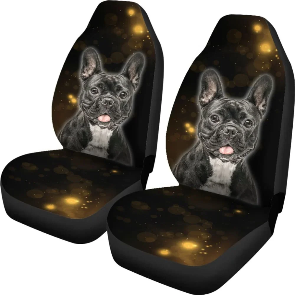 French Bulldog Car Seat Covers,Pack of 2 Universal Front Seat Protective Cover