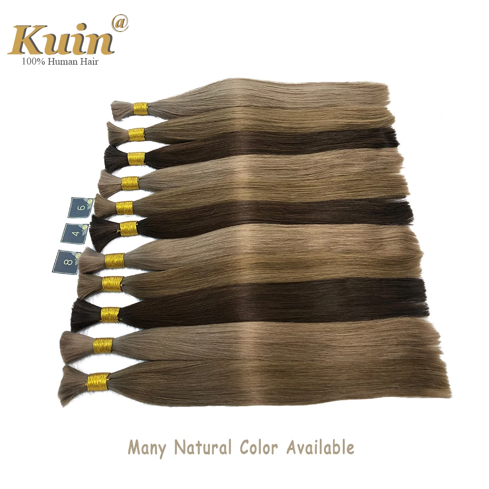 Straight Bulk Hair For Braiding 100% Human Hair Extension Natural Color 100G Brazilian Remy Human Hair No Weft For Boho Braids