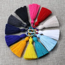 5/10Pcs 8cm Chunky Cotton Tassel with Hanging Loop Bookmarks Tassel Cotton Thread Small Tassels DIY Crafts Jewelry Making Decor