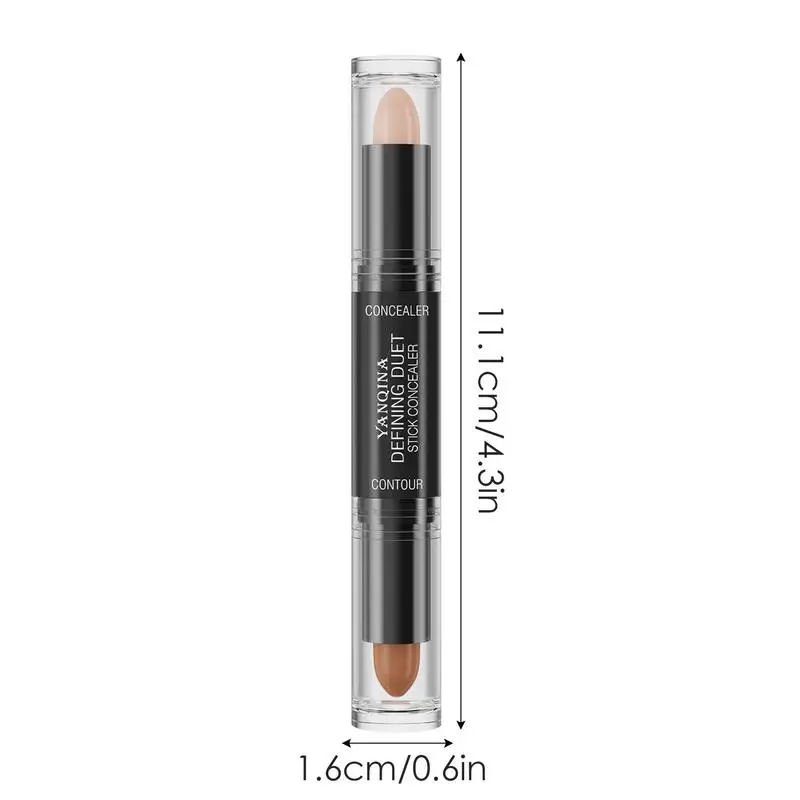 Corrector en barra de maquillaje, Corrector de ojeras de doble punta, Corrector de ojeras debajo de los ojos, resaltador en barra