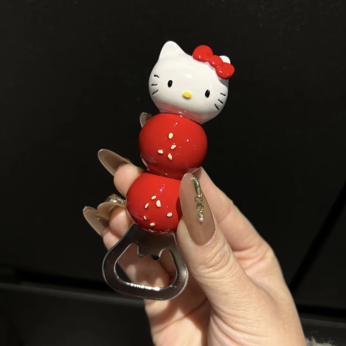 카와이 헬로 키티 귀여운 병따개 냉장고 스티커 자기 맥주 드라이버 만화 홈 인테리어 패치 애니메이션 인형