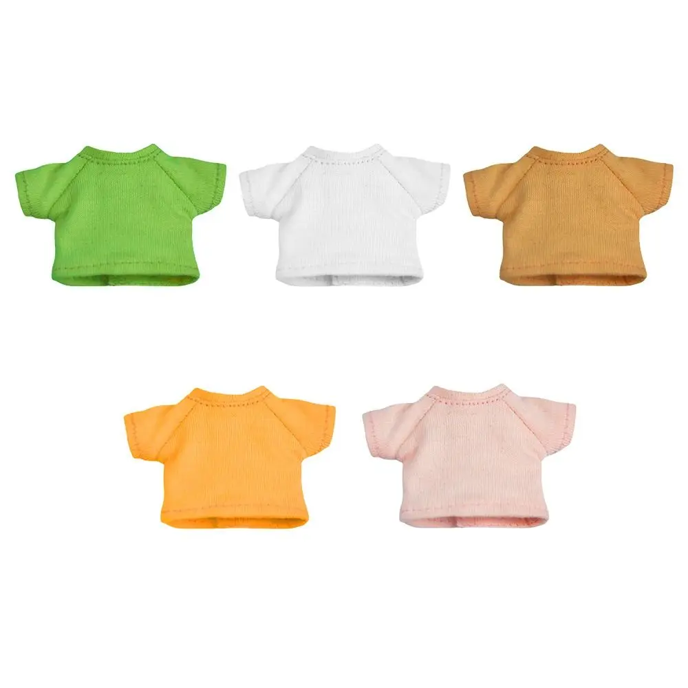 OB11 Clothes Mini Cotton T-shirt Pure Color Casual Tops Sweatshirt For Obitsu11 Doll Clothes Accessories 1/12 BJD Dolls Gift Toy