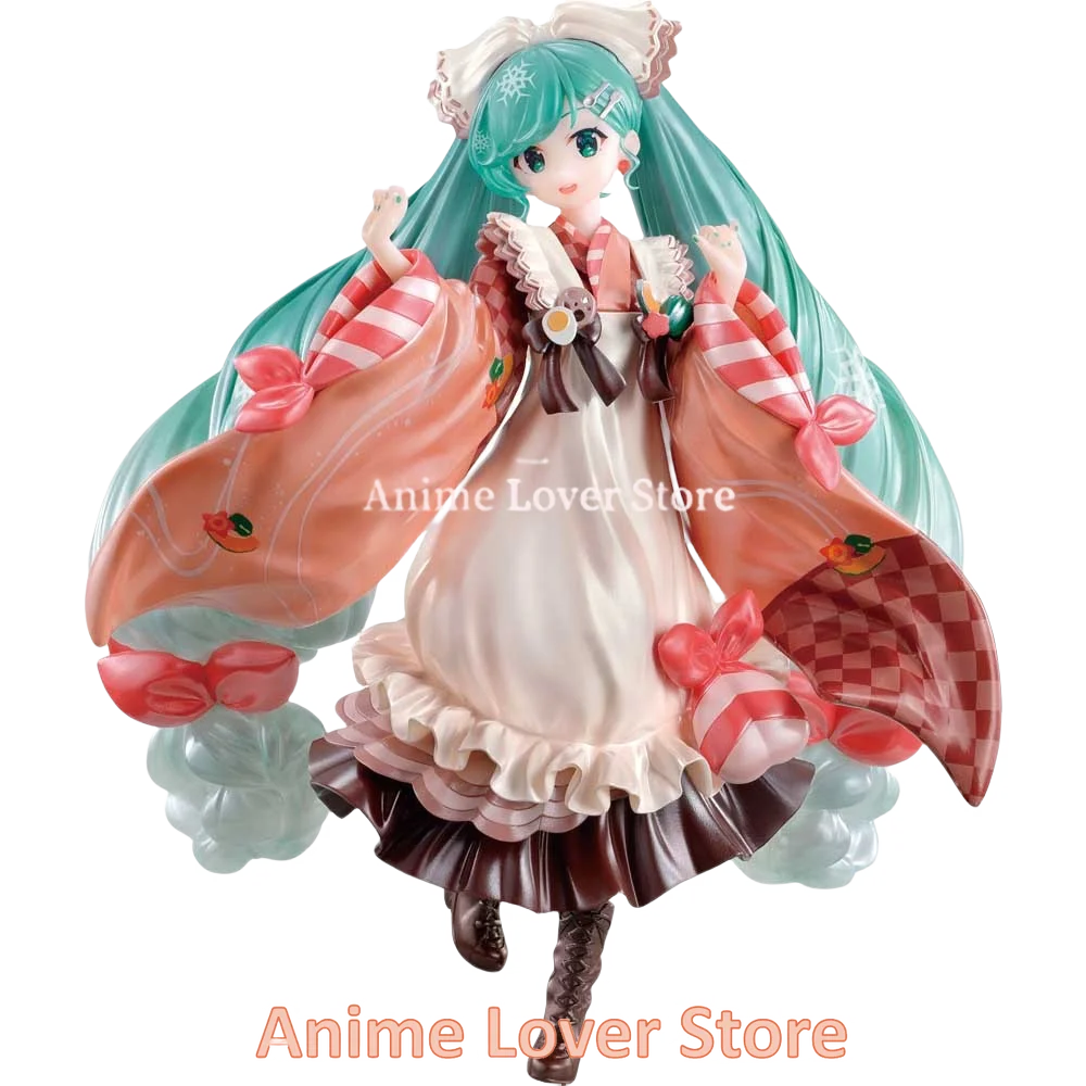 In Stock Original BANDAI Ichiban Kuji Hatsune Miku Snow Miku Kawaii Doll Genuine Anime Figures Toys for Kids Gift