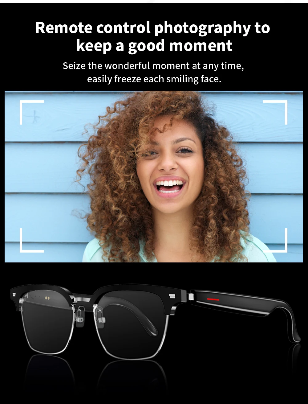 

E13 Bluetooth Smart Glasses With Automatic Adjustment AI Voice Noise Reduction Music Eyewear Waterproof Calls Eyeglass