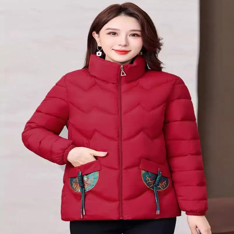 Kawaii فتاة بلوزات على الموضة في منتصف العمر وكبار السن ملابس قطنية أسفل شتاء دافئ مريح جديد النمط الصيني الأم #4