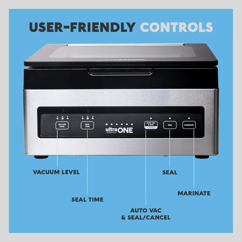ماكينة سد الفراغات للغرفة USV1 Ultra SeriesONE، ماكينة غلق الطعام للأطعمة الرطبة، ماكينة تعبئة اللحوم، مكنسة كهربائية مدمجة