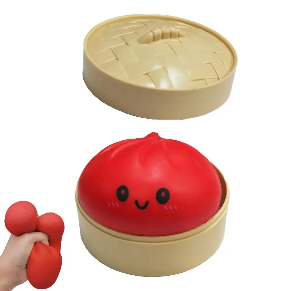 Reuze Jumbo Dumpling Squishy Speelgoed met Stoomfunctie, een anti-stress knijp-speelgoed voor ontspanning en sensorische spelletjes