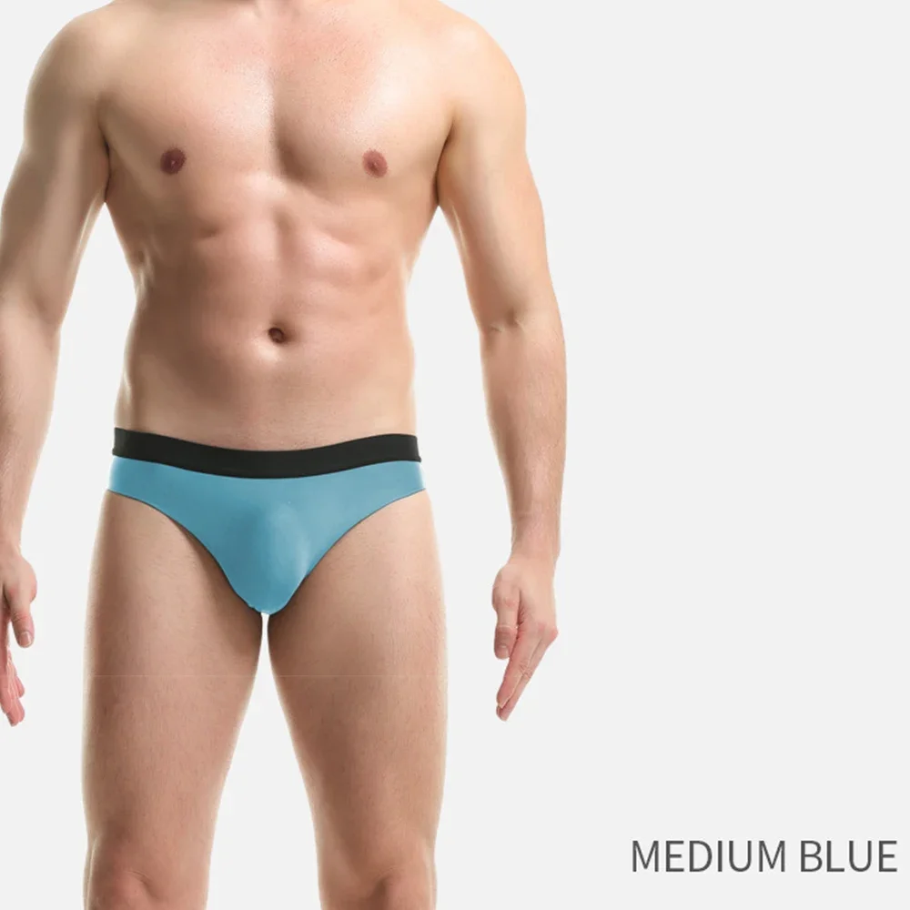 

1pc Men's Elastic Ice Silk Underwear Seamless Ultrathin Briefs Sexy Man Bulge Pouch Panties Underpants Lingerie