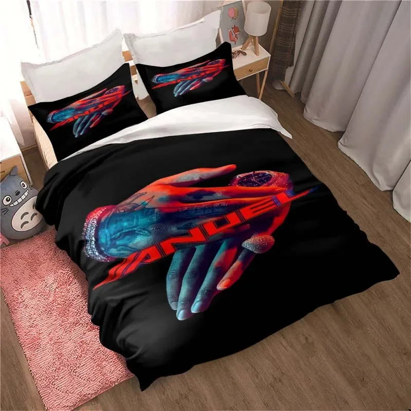 Rapper Anuel AA printed Bedding Sets exquisite bed supplies set duvet cover bed comforter set bedding set luxury birthday gift