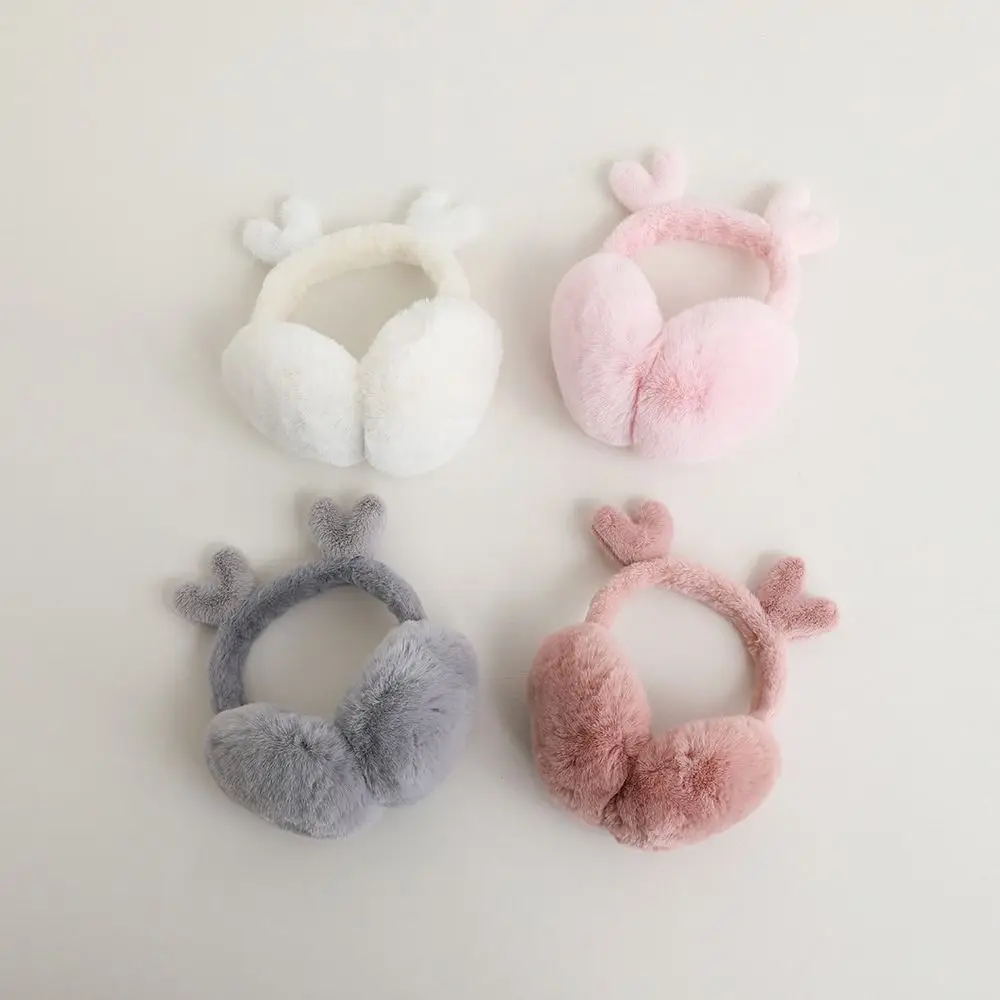 Cat Ear Women Earmuff Comfortable Plush Soft Kids Ear Cover Solid Color Thick Cute Earflap Outdoor