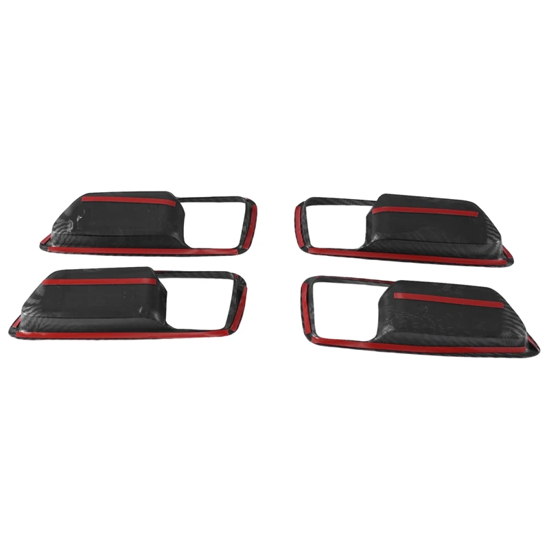 1 Set New Door Handle Button Decoration Sticker Fortoyota 20 Corolla Cross Interior Handle Carbon Fibre Refit