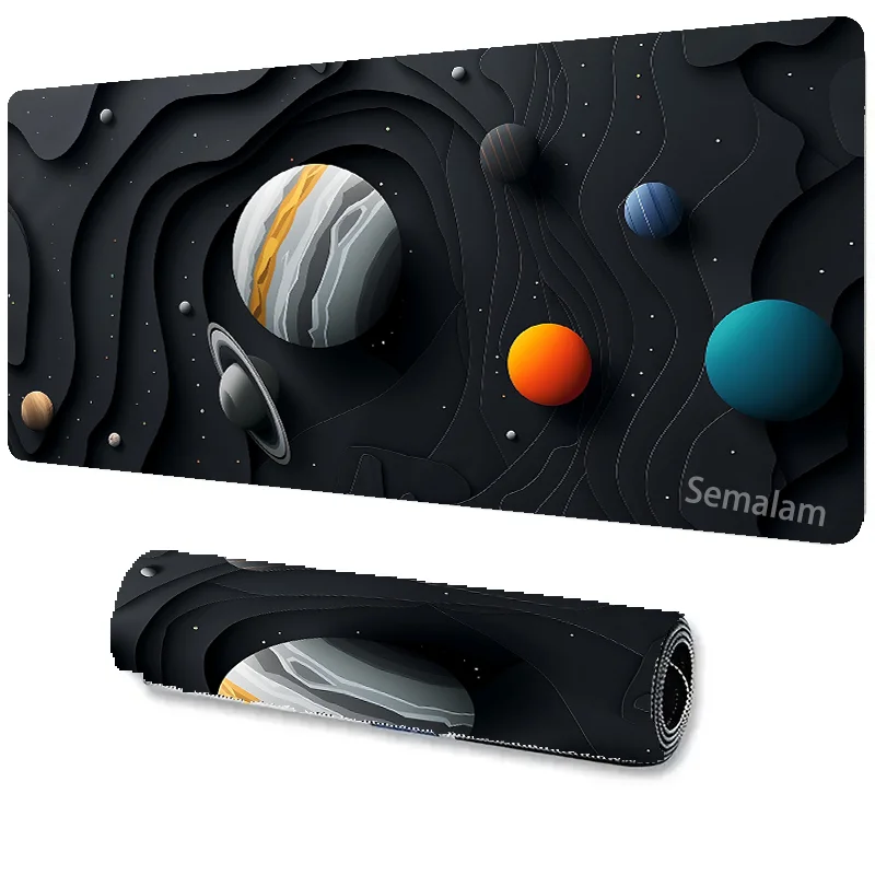 

Cosmic Planet Gaming Mouse Pad Abstract Desk Mat Non-slip Rubber Base Precise Seam Washable Large Pads for Game and Office Home