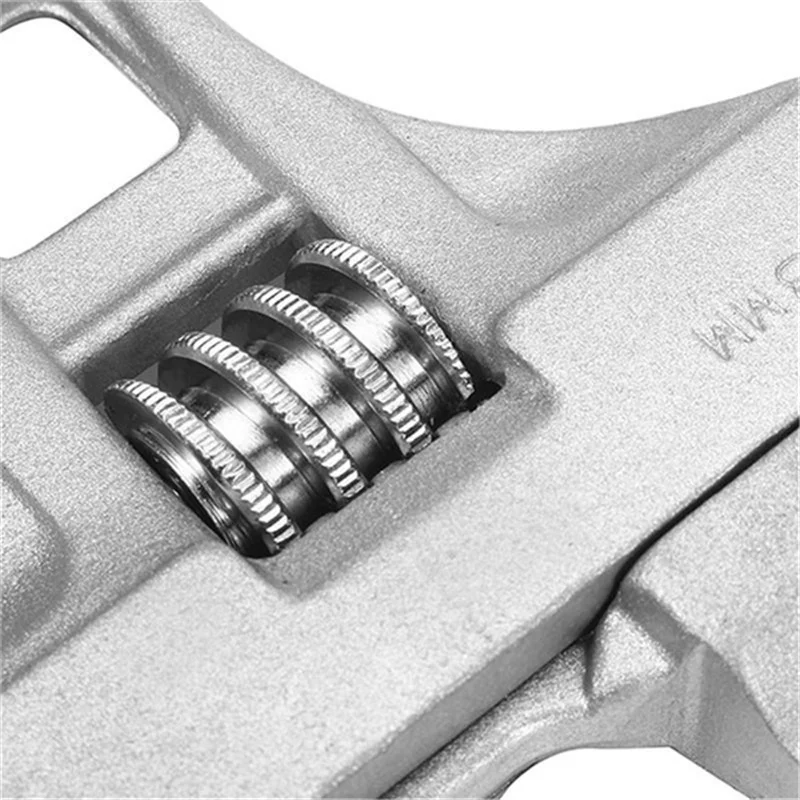 Mini verstellbarer Badezimmer-verstellbarer Schraubenschlüssel, starke Klemmung, großer multifunktionaler Aluminiumschlüssel mit offenem Ende, Badezimmer-Reparatur-Werkzeug – Detail 6
