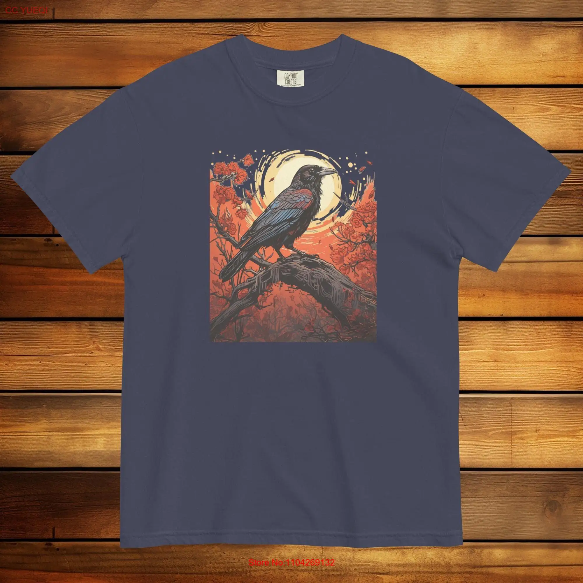 Raven Autumn Equinox Comfort Colors Garment Dyed T shirt Fall Mabon Heavyweight Cotton for Men and Women