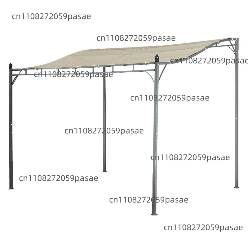 Garden gazebo 3x2.5m for summer, coal gray-beige, metal and polyester, UV protection, waterproof roof, height 247cm