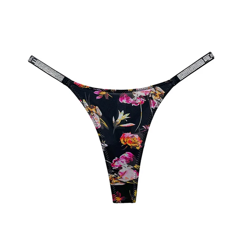 Sexy Höschen für Damen, Tangas mit Strass, G-String mit Buchstaben-Diamanten, Sport-Tanga, Niedriggeschnittene Slips, T-Back Fitness, Größen S-XL