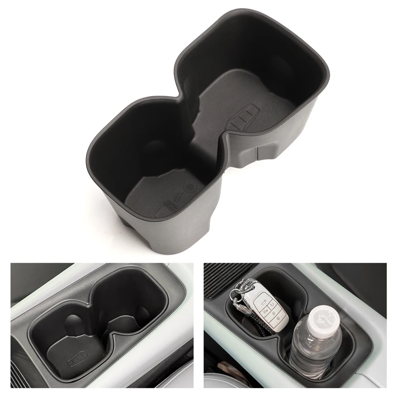 For BYD Seagull 2023-2024 Cup Holder Storage Box Shock-Absorbing Central Armrest Cup Tray TPE Tidying