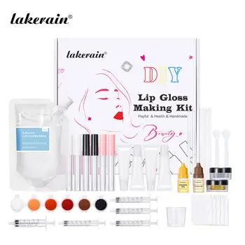 Hydratační DIY sada lesků na rty Čirý lesk na rty, základní gel na rty, třpytivé rty, líčení, kreativní ručně vyráběné kosmetické lesky na rty, sada na výrobu dárků 10 nejlepší prodej báze lesku na rty - №8